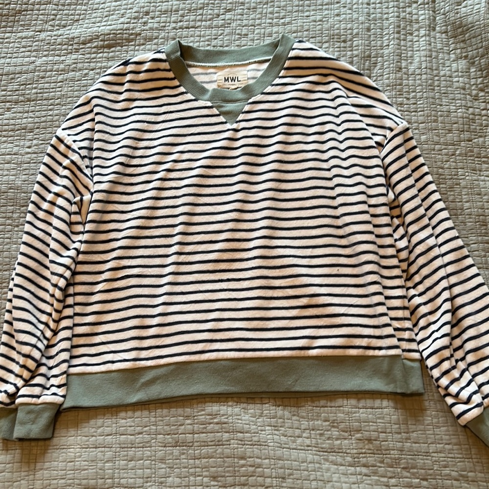 Striped Velour Sweatshirt (MADEWELL)